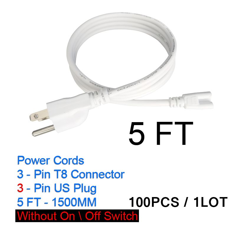 5FT 3PIN Power Cords Without Switch
