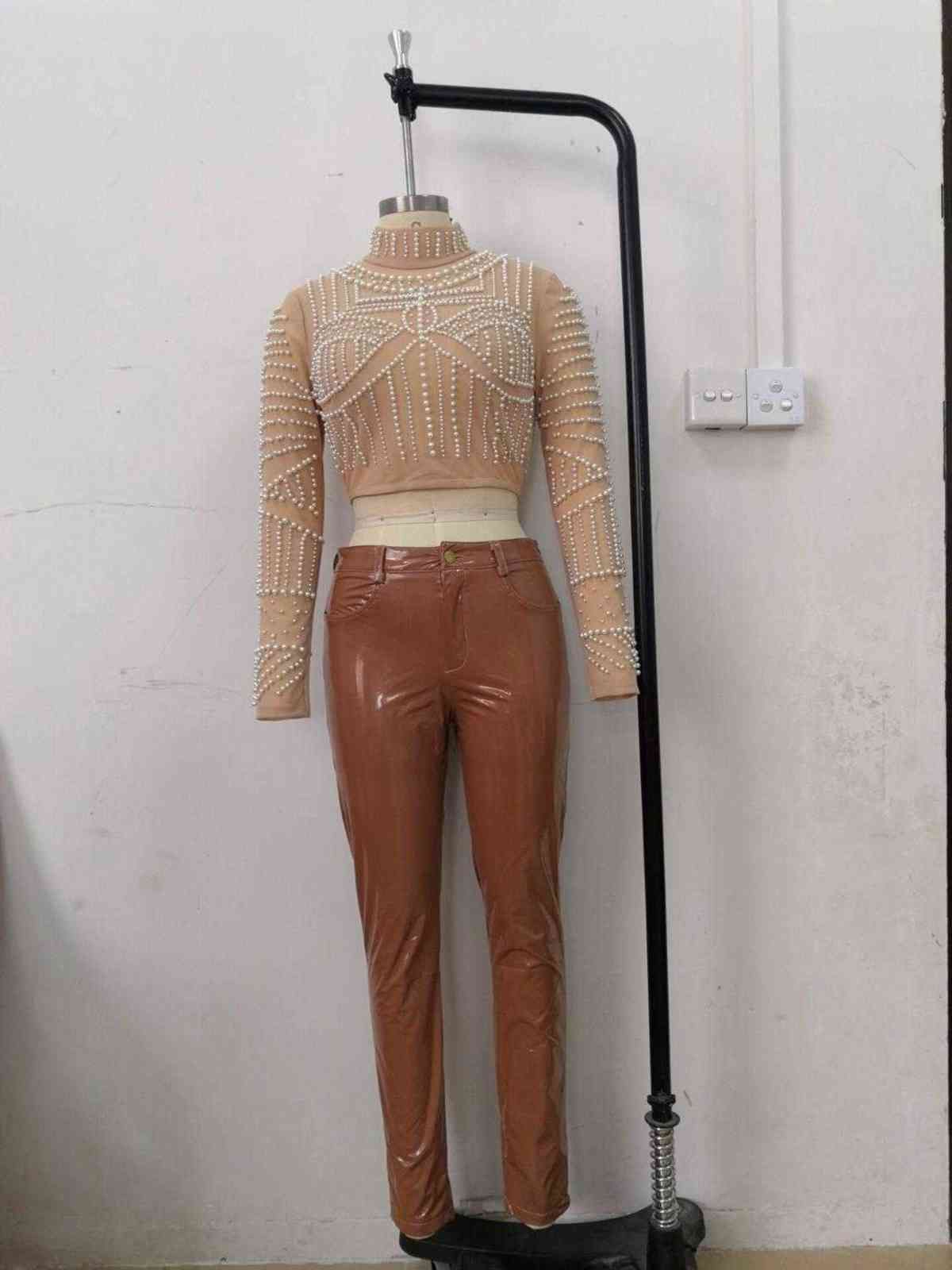 Nude Top Brown Pant