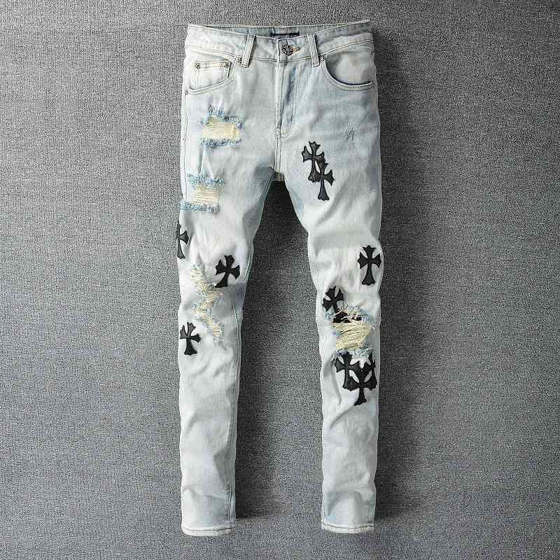 Acquistare 2021 Primavera Ed Estate New Ch Crow Cuore Uomo High Street Moda  Marca Croce Patch Vecchio Lavaggio Buco Jeans Donne Economico | Consegna  Veloce E Qualità | It.Dhgate