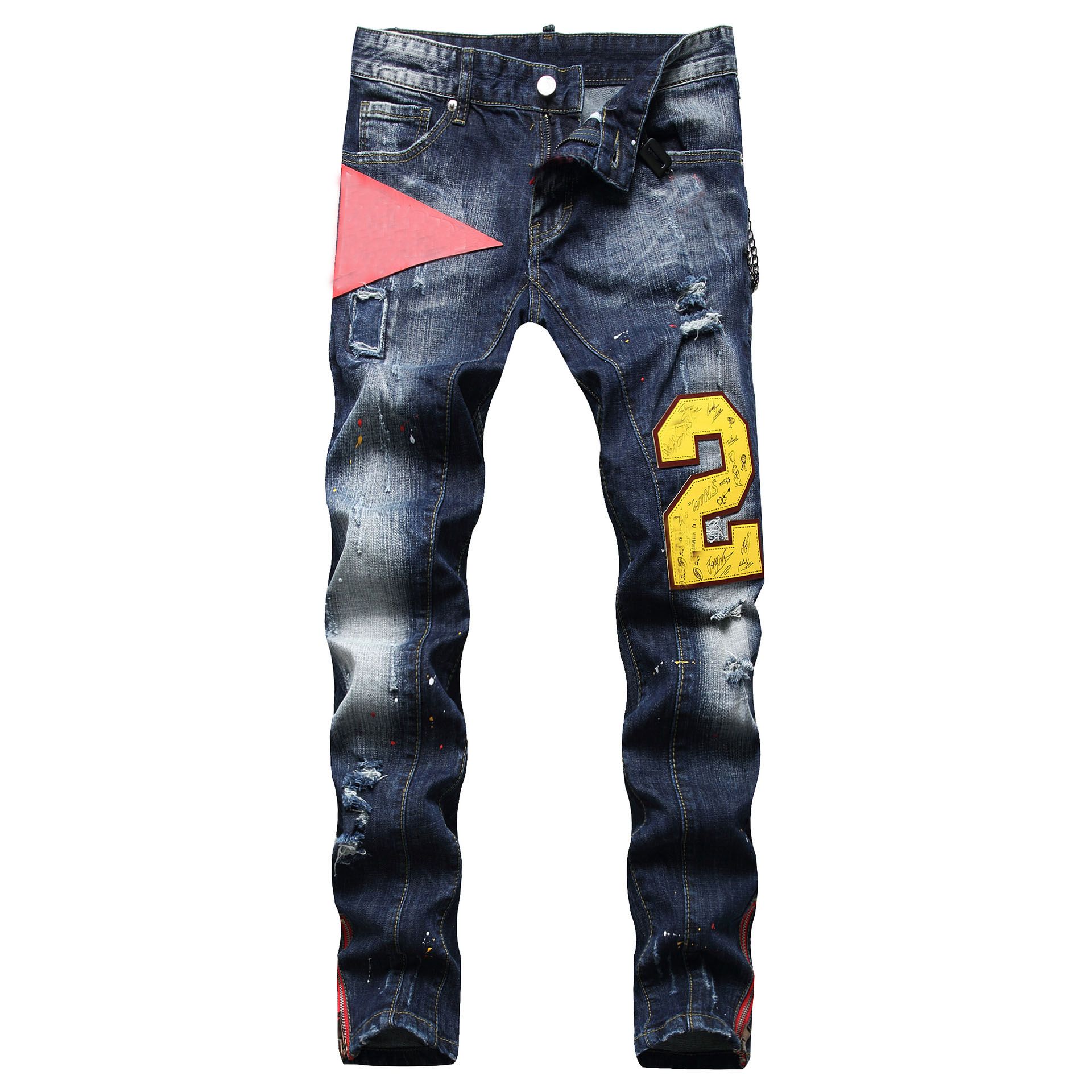 Compra Hombres Slim Fit Ripped Jeans Pegatinas Pegatinas Agujero Destruido  Skinny Straight Pierna Lavado Frayed Motocycle Pantalones De Mezclilla Hip  Hop Streted Motor Motorado Pantalones Angustiados DY087 Barato | Entrega  Rápida Y