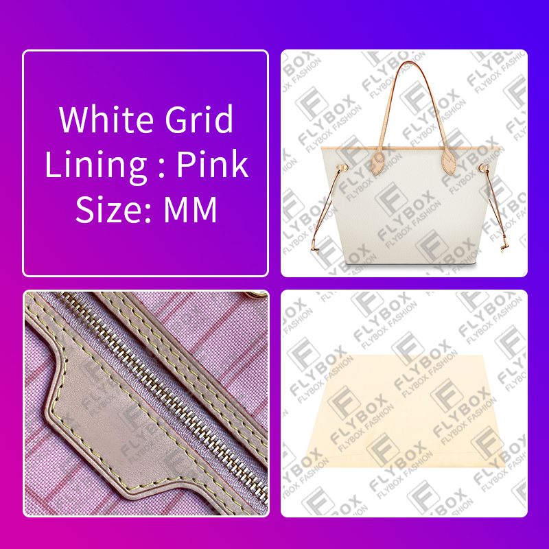 MM 31 CM White Grid / Pink