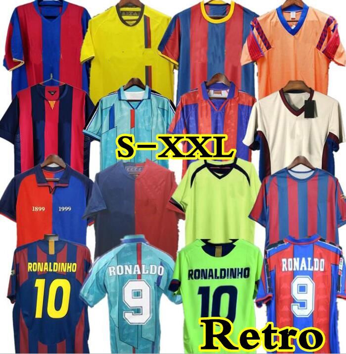 07 08 96 1997 FIGO Barcelone Messi Jersey Retro 1899 1999 XAVI
