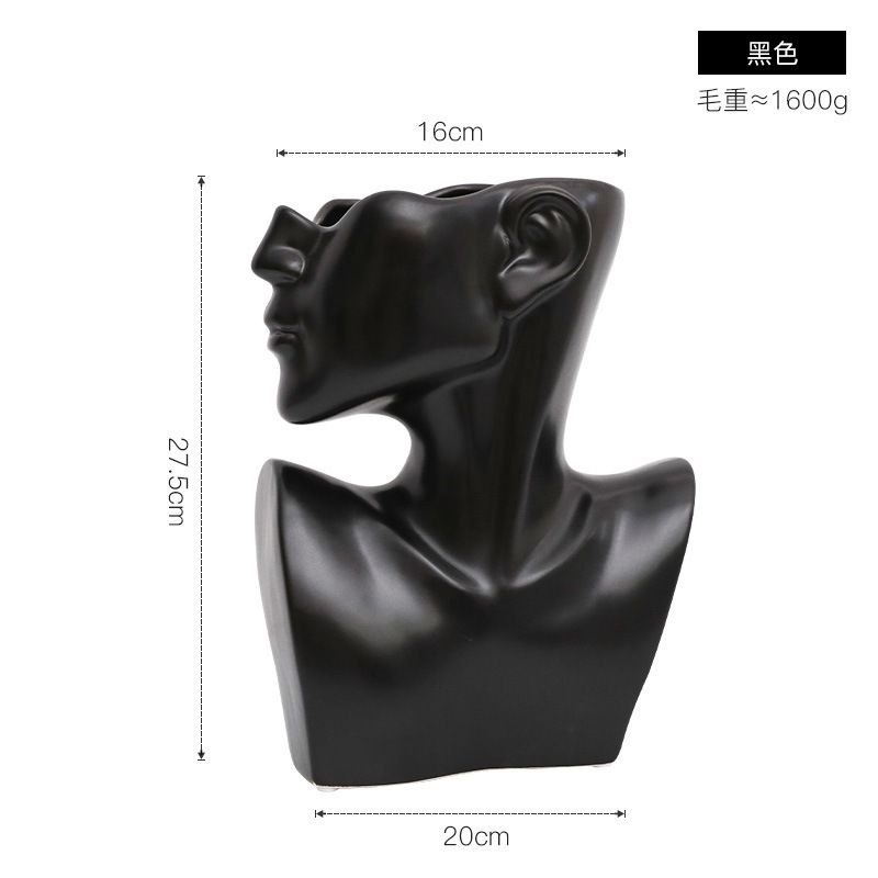 Vase buste noir 2024