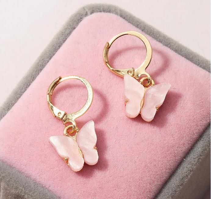 Pendientes De Mariposas Acrílicas Dulces Y Coloridas De De 