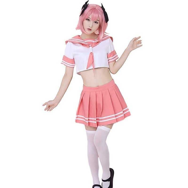 Anime Fate Astolfo Cosplay Costume JK School Uniform Sailor Dress Outfi Women Fancy Outfit Anime Halloween Costume Y0903 Anime Fate Astolfo Cosplay Costume JK School Uniform Sailor Dress Outfi Women Fancy Outfit Anime Halloween Costume Y0903