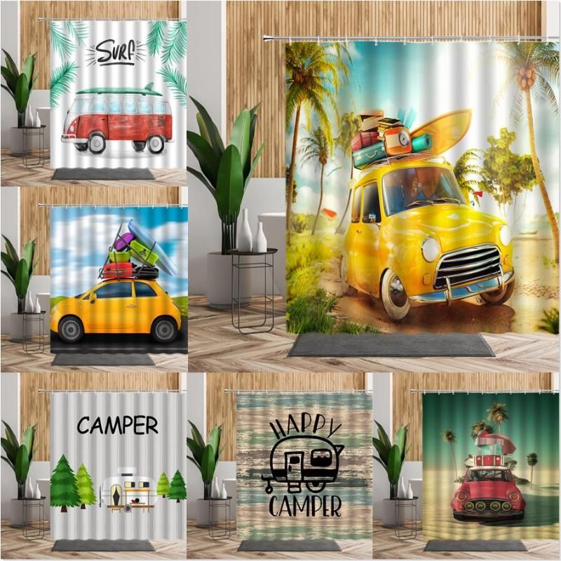 toxicidad compensación cascada Cortinas de ducha Playa Camper Coche Cartel de paisaje para baño Coconut Casa Casa Decoraciones de toxicidad compensación cascada Cortinas de ducha Playa Camper Coche Cartel de paisaje para baño Coconut Casa Casa Decoraciones de