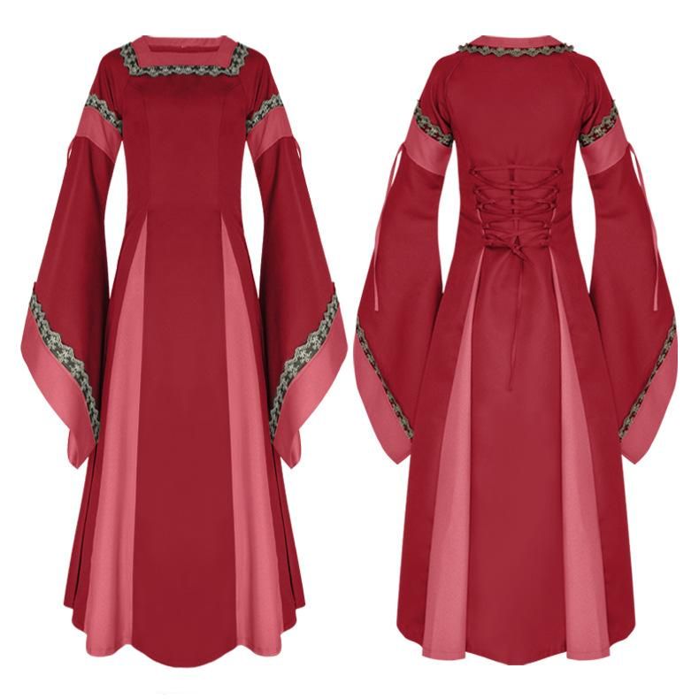 Vestidos casuales Vestido de mujeres Vestido del siglo XIX Disfraces europeos Mujer medieval Vestido Mujer Vintage Vestidos casuales Vestido de mujeres Vestido del siglo XIX Disfraces europeos Mujer medieval Vestido Mujer Vintage