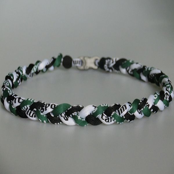 Wholesale Lot of 12 Titanium Tornado Sports Necklaces 20" Black White Braided Wholesale Lot of 12 Titanium Tornado Sports Necklaces 20" Black White Braided
