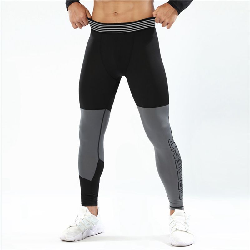 Pantalones de compresión de gimnasio deportivo para correr de 34 de longitud leggings capa base para hombre Verde 