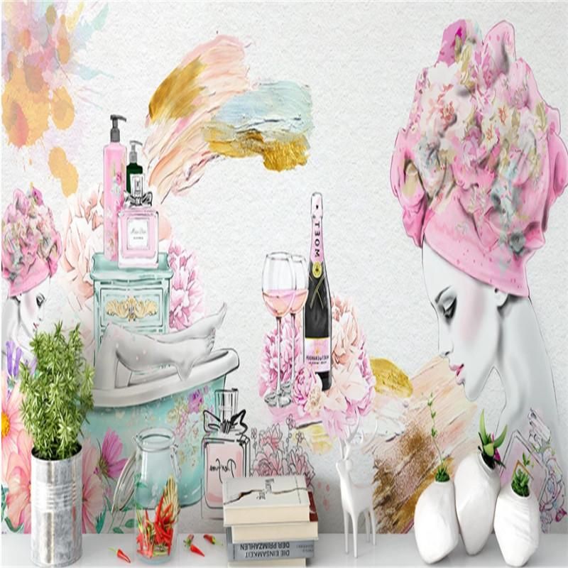 Fondos de pantalla pintada a mano acuarela belleza cosméticos spa salud fondo 3d papel tapiz salón Fondos de pantalla pintada a mano acuarela belleza cosméticos spa salud fondo 3d papel tapiz salón