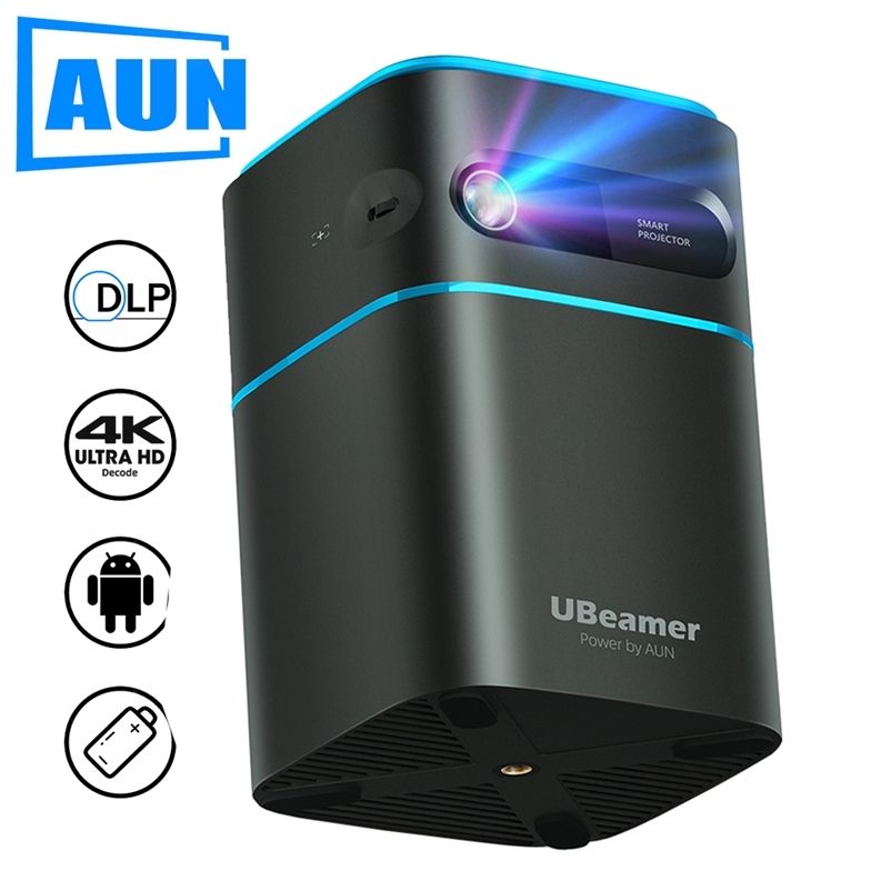 deuropening Terminologie borst AUN MINI Projector Android 9 Beamer Ubeamer 1 Pro 4K Video Decode Home  Theater Beam For Phone 7000mAh 210609 From Jiao10, $253.54 | DHgate.Com