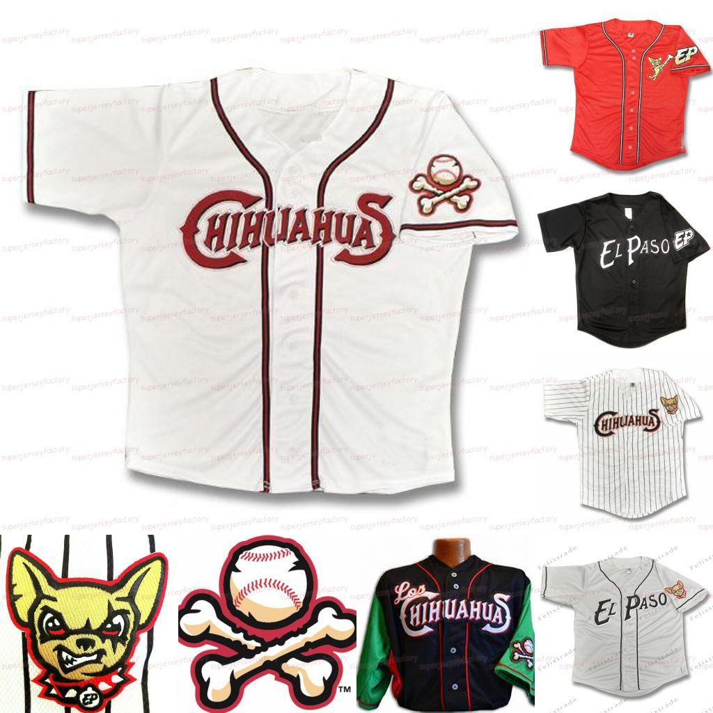 Custom El Paso Chihuahuas Jersey Home Road Howling Dog Mexico