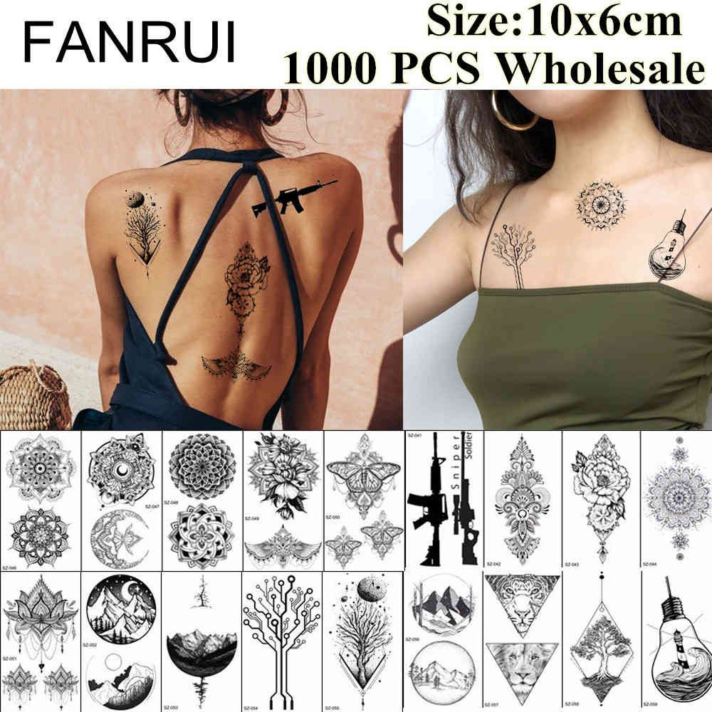 FANRUI 1000 Pieces Wholesale Fake Tattoo Temporary 10x6cm Gun Lip Bulb Tatoo For Men Women Body Arm Neck Art 3D Tattoo Stickers FANRUI 1000 Pieces Wholesale Fake Tattoo Temporary 10x6cm Gun Lip Bulb Tatoo For Men Women Body Arm Neck Art 3D Tattoo Stickers