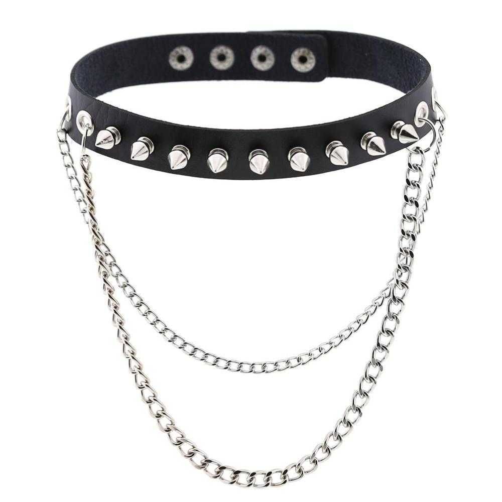 KMVEXO Spike Choker Collar Women Men 