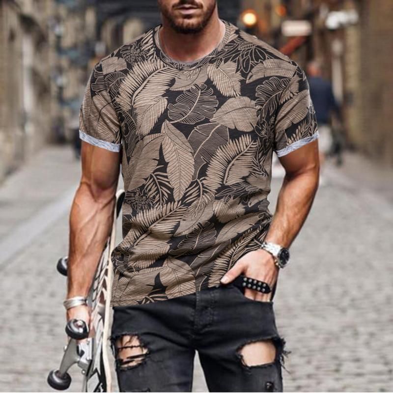 A Tops Estilo De Verano Para Hombre Con Mangas Cortas Impres A Tops Estilo De Verano Para Hombre Con Mangas Cortas Impres