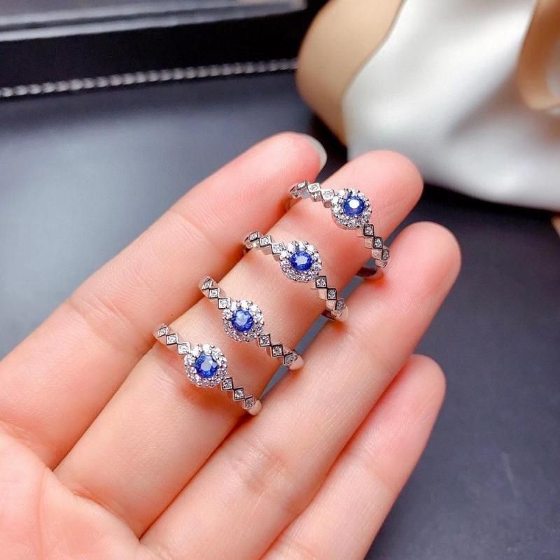 Anillo 100% 925 De Plata Esterlina Rose Princess Crystal Anillo 100% 925 De Plata Esterlina Rose Princess Crystal