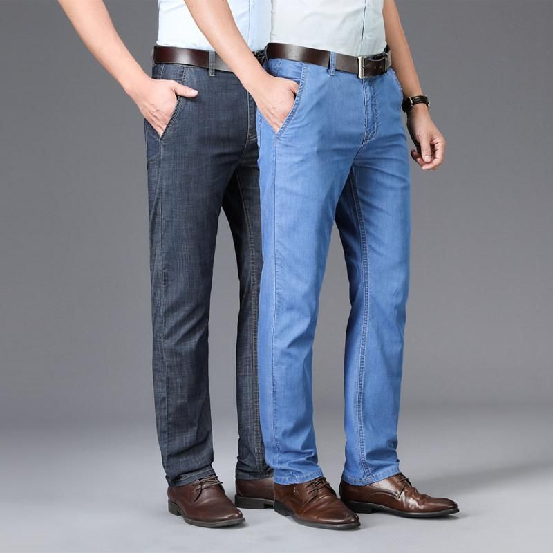 2021 Zomer Denim Mannen Jeans Tencel Stof Losse Rechte Casual Broek Mode  Broek Mannelijke Merkkleding Klassieke Homme Heren Van Changkuku, 25,37 €  |DHgate