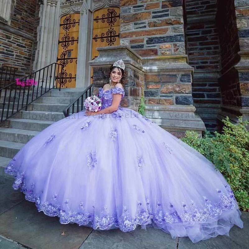 vestidos de xv años 2021 Lilac Quinceanera Dresses Off Shoulder Beading Sweet 15 Ball Gown Prom vestidos de xv años 2021 Lilac Quinceanera Dresses Off Shoulder Beading Sweet 15 Ball Gown Prom