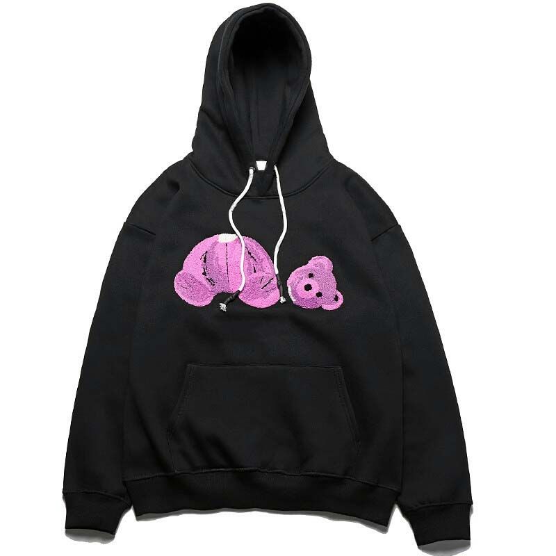 palm angels bear moletom com capuz pink