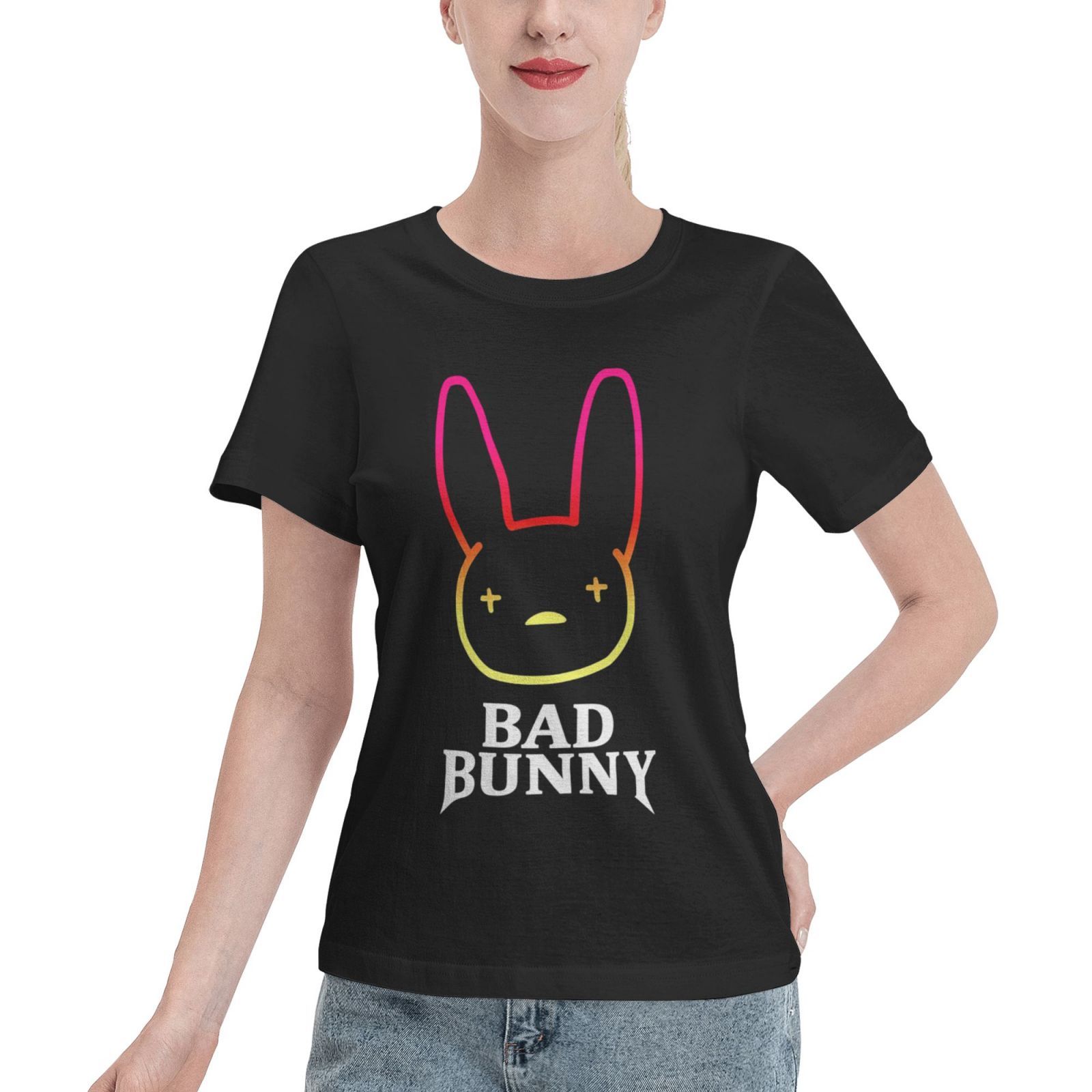 Bad Bunny Womens T Shirts Classic 