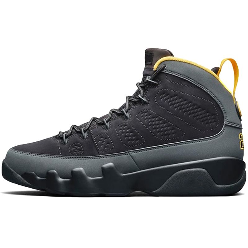 9s Dark Charcoal University Gold