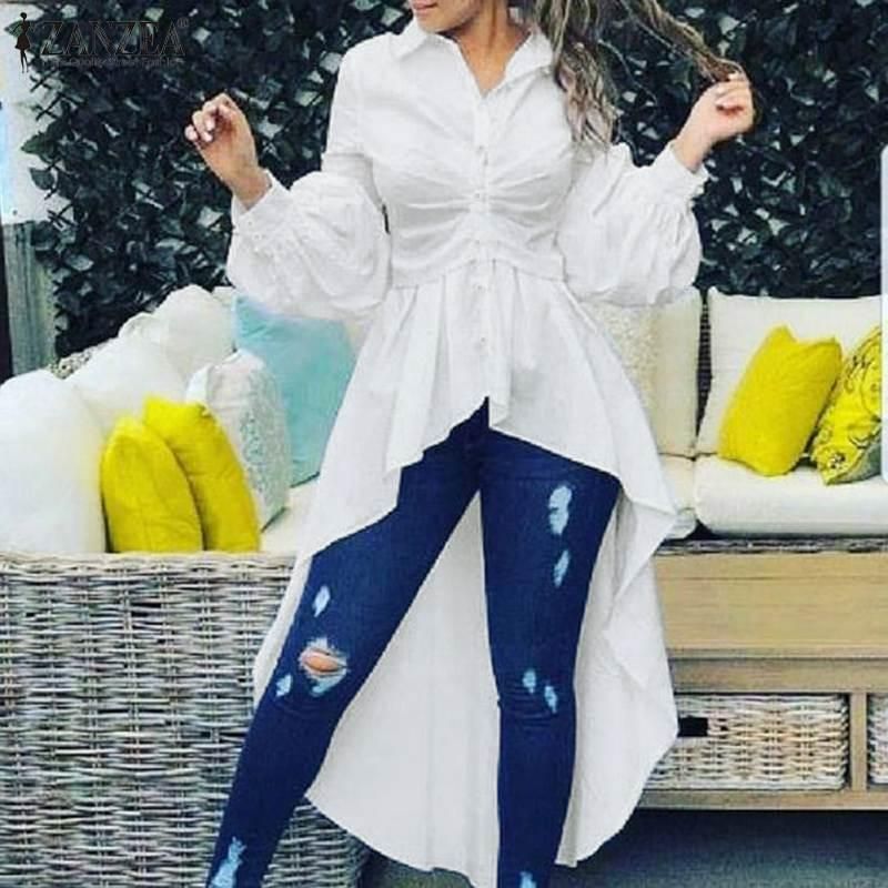 Compra Blusas De Las Mujeres Camisas De Moda Asimétrica Blusa De Primavera  Superior 2022 Botón Casual Down Down Blusas Female Sapa Spoel Manga Más  Tamaño 7 Barato | Entrega Rápida Y Calidad | Es.Dhgate