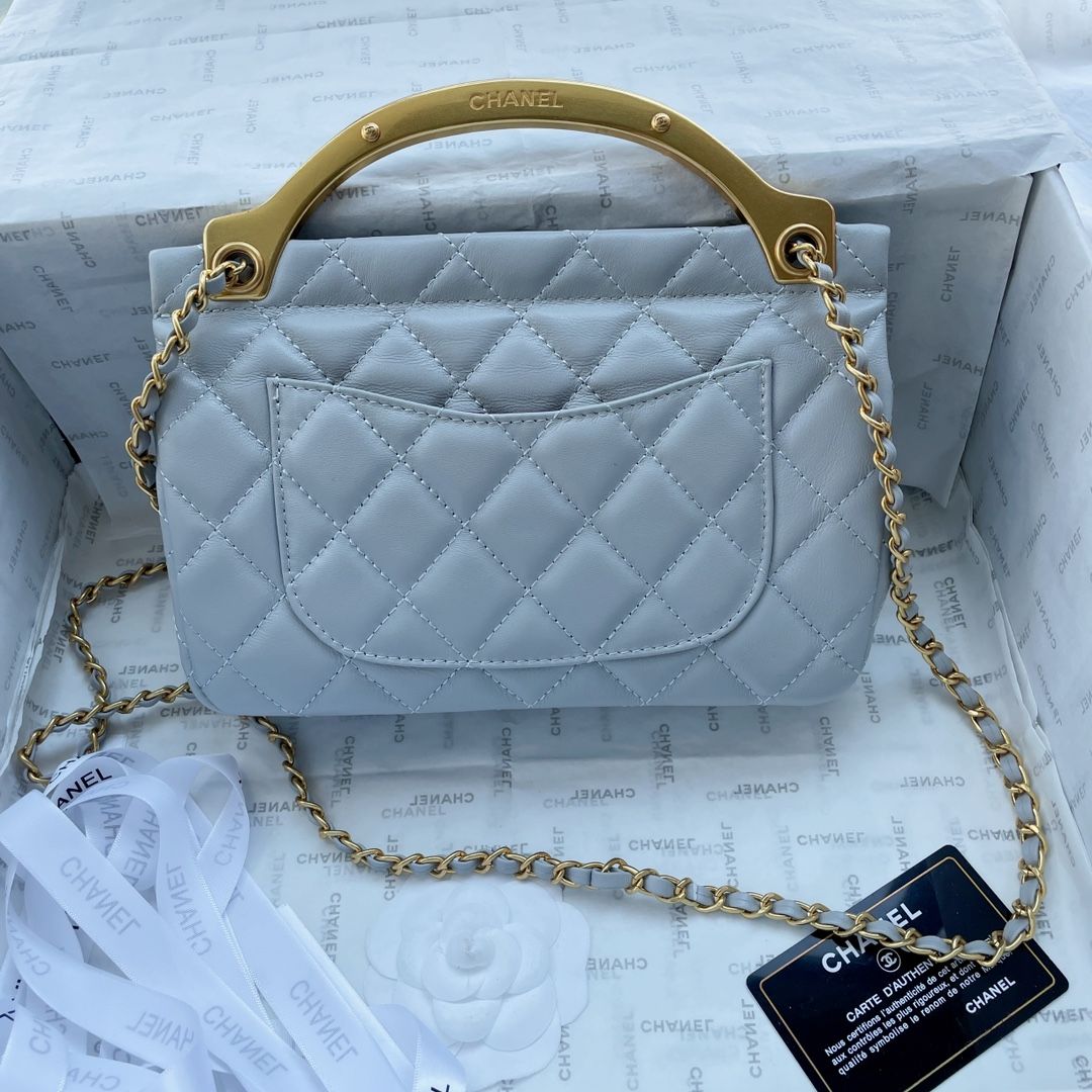 chanel blue crossbody bolsa