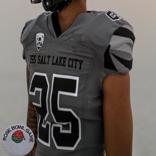 Man Grey With Rose Bowl Patch