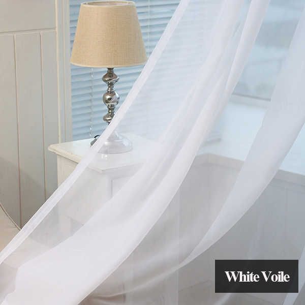 흰색 Voile