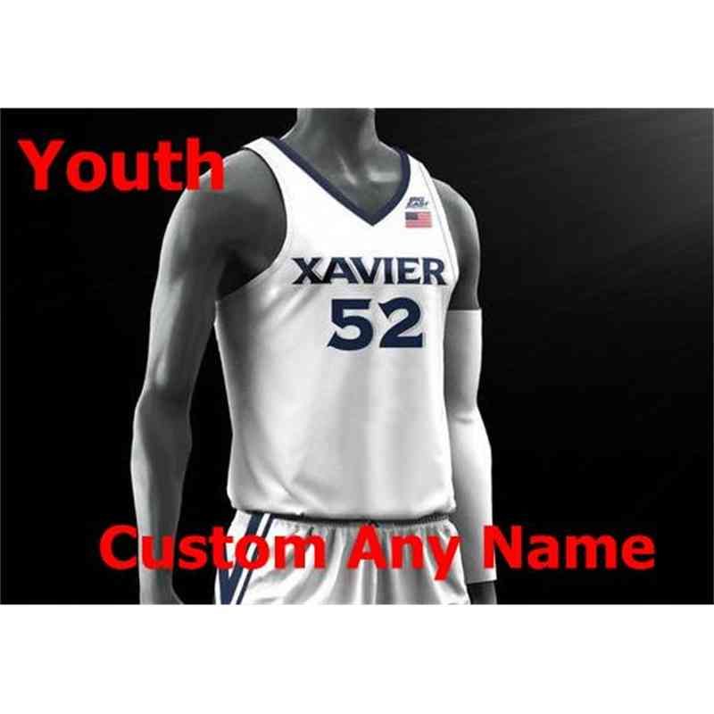 Youth White with Navy Blue