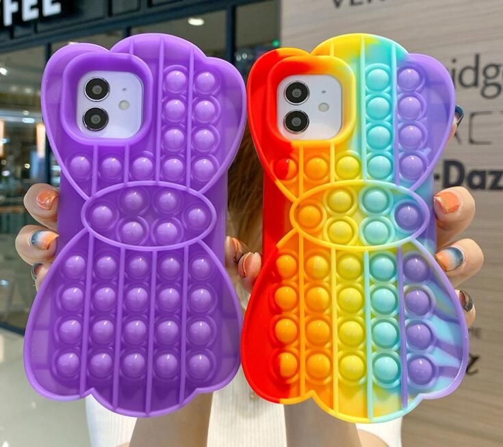 Pop It Push Bubble Phone Cases For Iphone 12 Mini 11 Pro Max X Xs Xr
