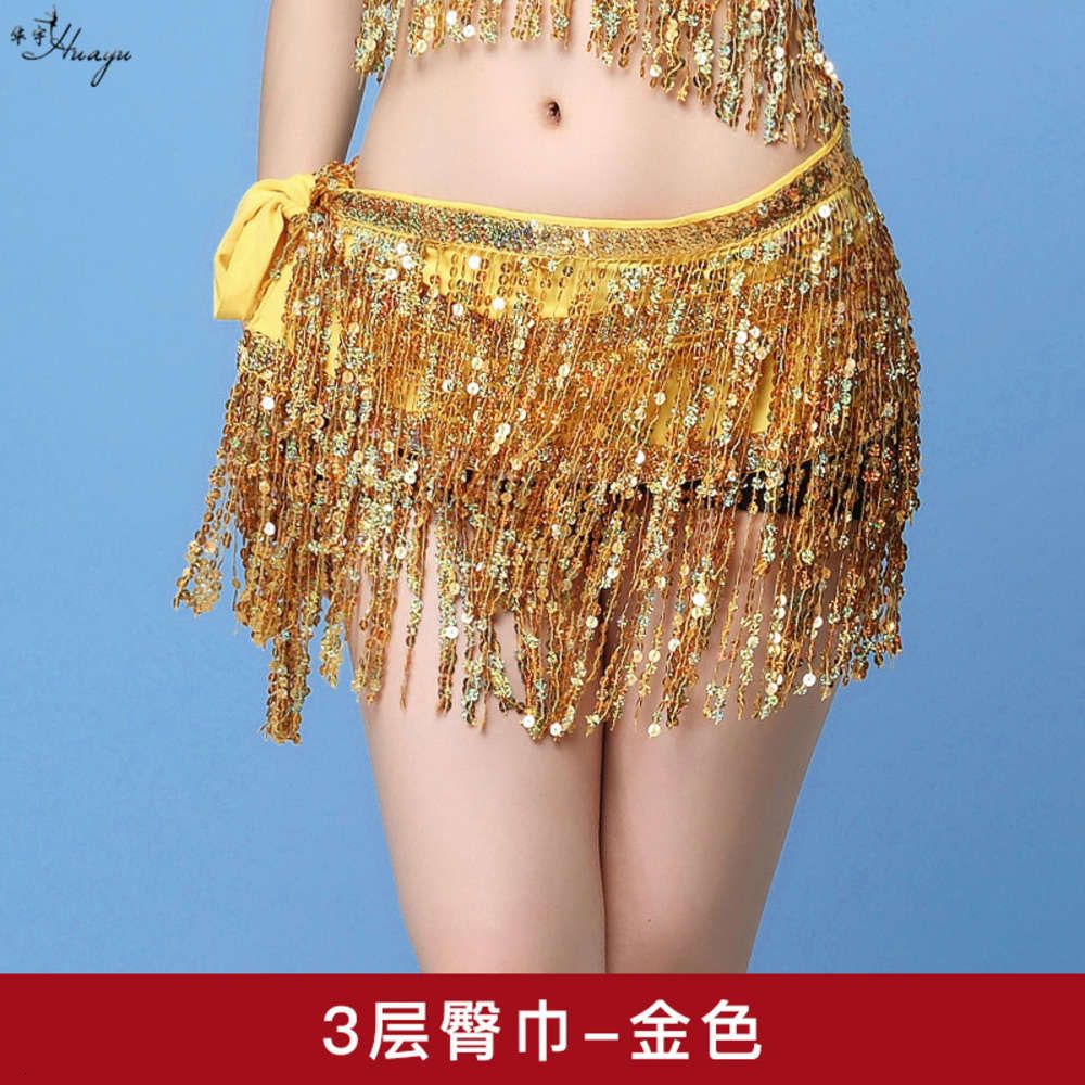 Gold Three Layer Tassel Waist Chain