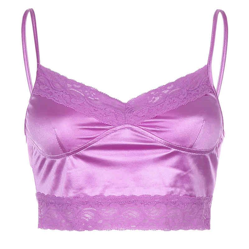 Camis en dentelle violet