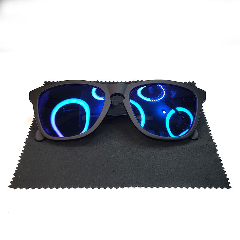 matte black frame blue lens