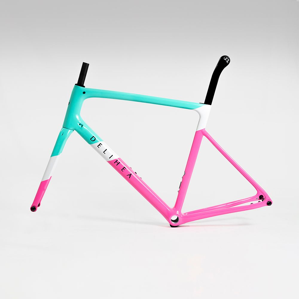 DeliHea REST Carbon Road Bike Frame New Color Mint Green/Pearl White/Pink Version Climbing DPD 