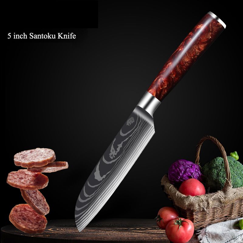 5 в Santoku ножом