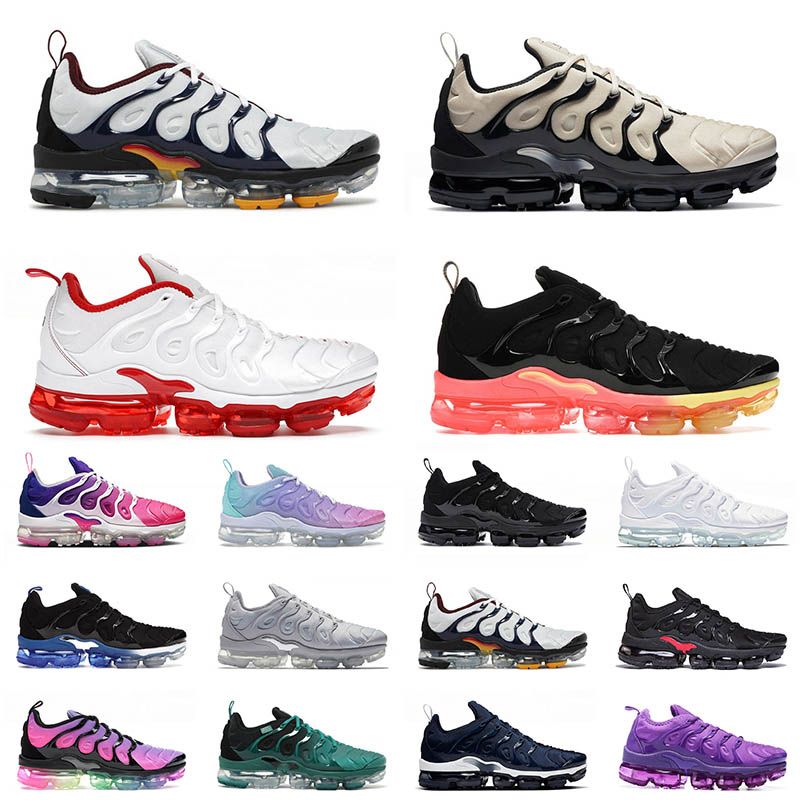 Nike Air Vapormax Plus Tn Off White 2021 الرجال النساء احذية الجري جميع الأبيض الأسود الملكي البلاتين منتصف الليل البحرية Tns أحذية رياضية في الهواء الطلق أحذية رياضية 36 47 يورو 2021 من