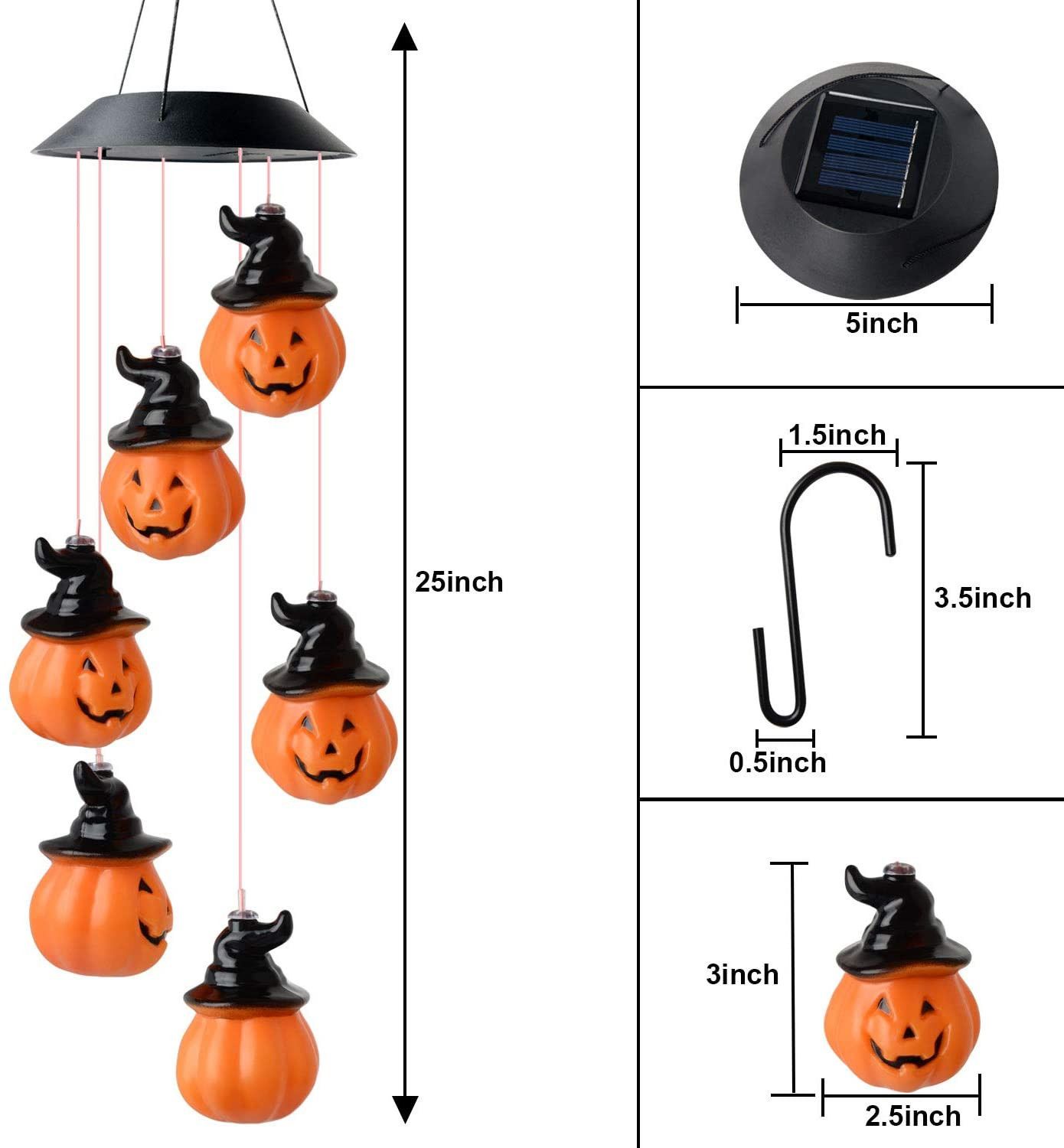 Buy Dropship Products Of Led Solar Pumpkin Wind Chime Interesting Gifts Halloween Party Toys Decoration Skull Ghost Lights Color Changing Hanging Pendant Lamp Decor Wq In Bulk From Halloween Toys Dhgate Com