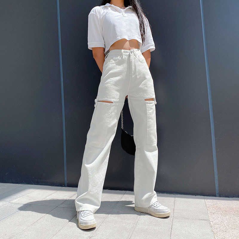 Compra Pantalones De Pantalones Vaqueros Rotos Blancos Flacos Mujeres  Casual Alto Cintura Pantalones Largos Damas Denomado Denim Capris 210529  Barato | Entrega Rápida Y Calidad | Es.Dhgate