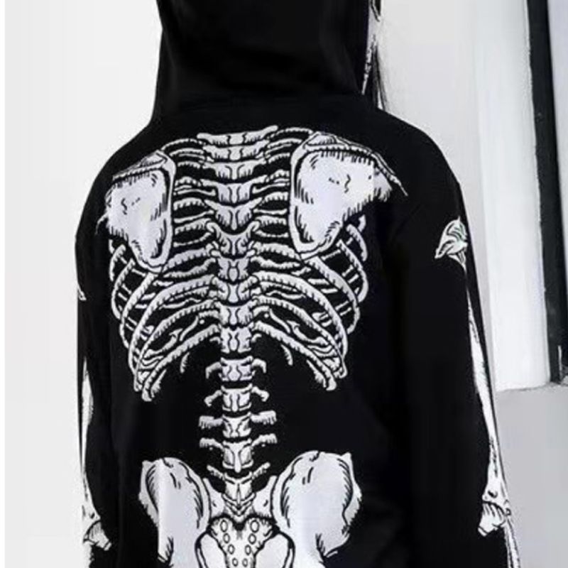born to die skeleton moletom com capuz