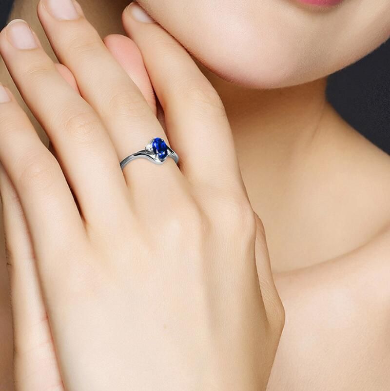 Anillo De Zafiro Femenino Minimalista Anillo De Boda Anillo Anillo De Zafiro Femenino Minimalista Anillo De Boda Anillo