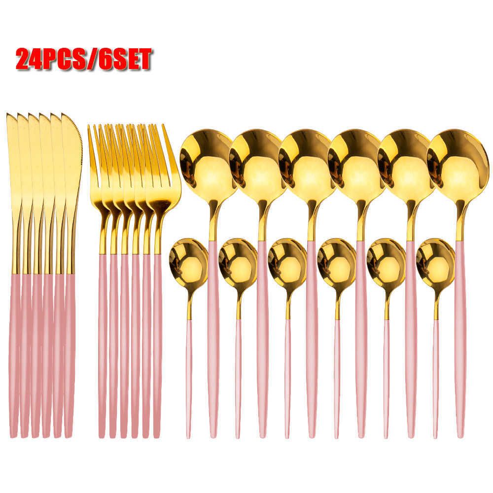 24pcs ouro rosa