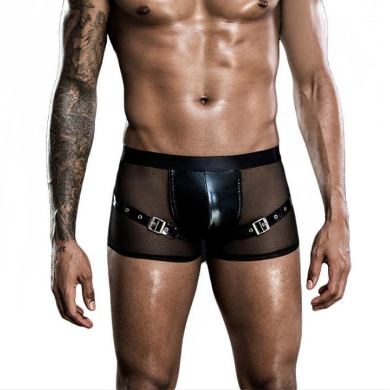 Womens Panties Mens Latex Booty Shorts 