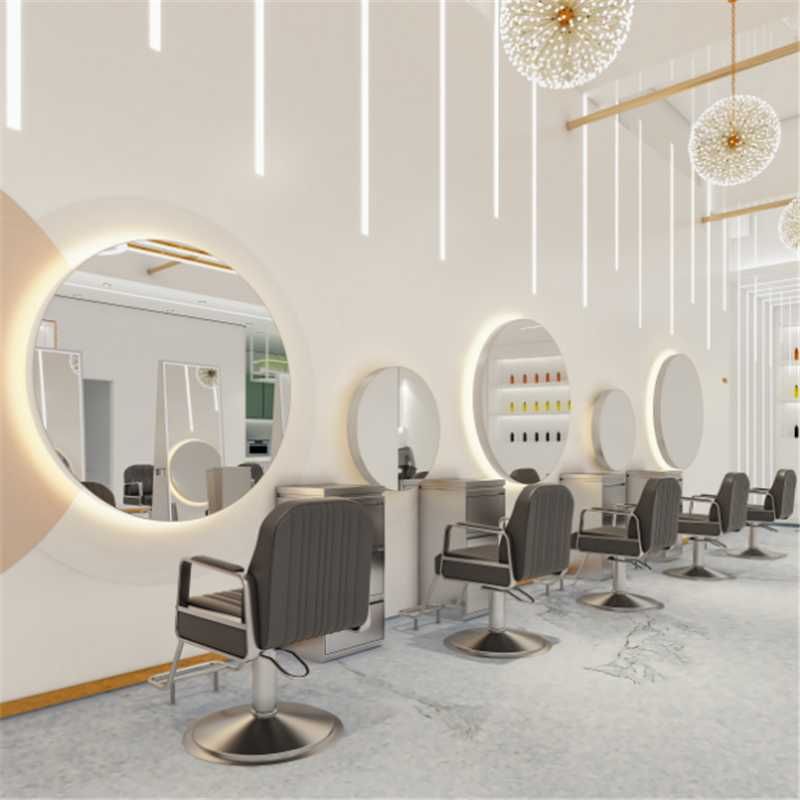 Mirrors Hairdressing Shop And Hair Salon Special Single-sided Mirror Stand, Trendy Wall Hanging Dyeing Area Barber Round Mirrors Hairdressing Shop And Hair Salon Special Single-sided Mirror Stand, Trendy Wall Hanging Dyeing Area Barber Round