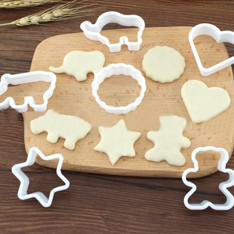 5/6PCS Plastic Fondant Cake Mold Biscuit Cookie Cutter Kitchen Baking Tools 