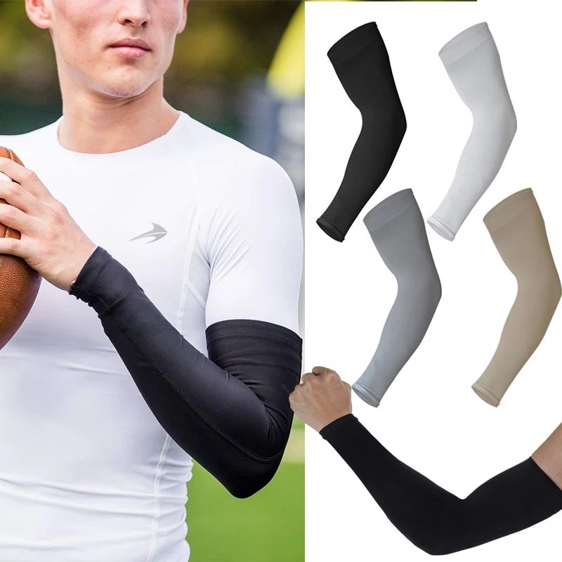 Cooling Arm Sleeves Cover UV Sun Protection Outdoor Sports Cycling With Gloves 