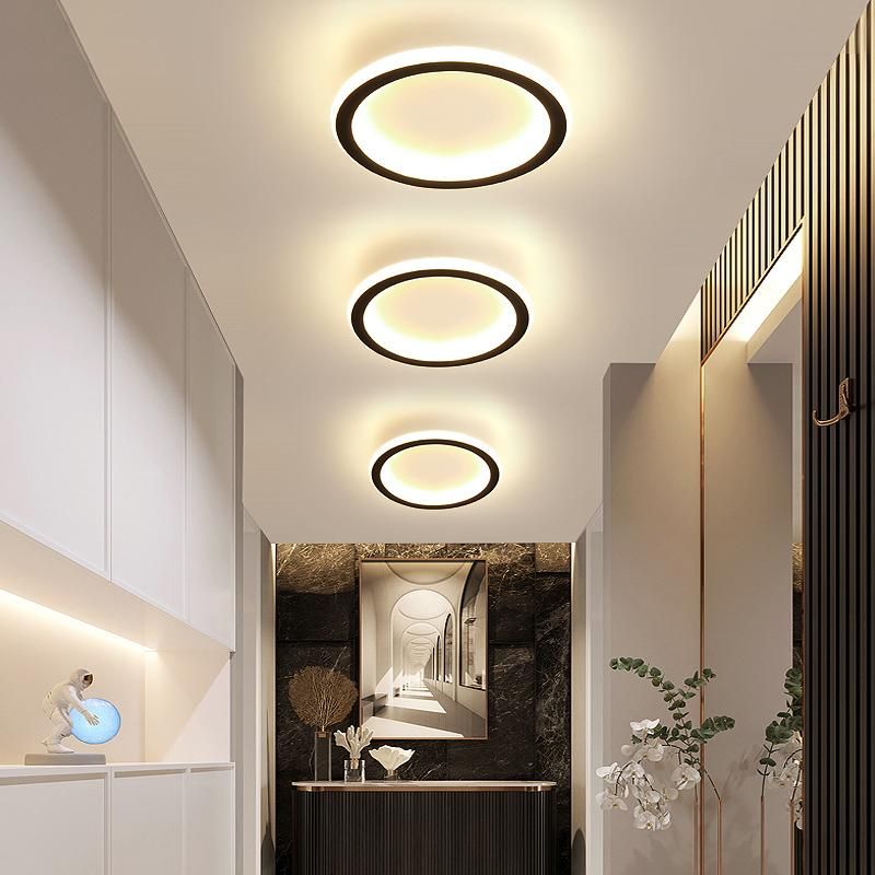Sentimental Geografía impresión Luces de techo Lámpara de pasillo redondas nórdicas LED DIA 25 CM Montado  Cocina creativa Plaza