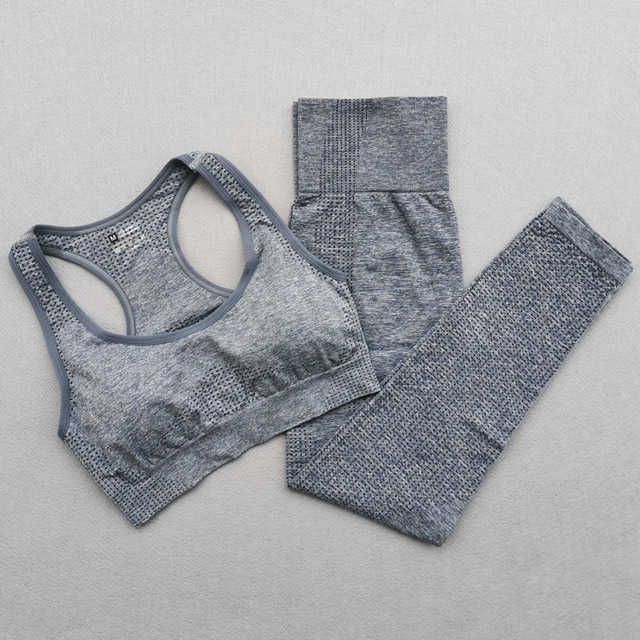 Gray Blue Bra Set