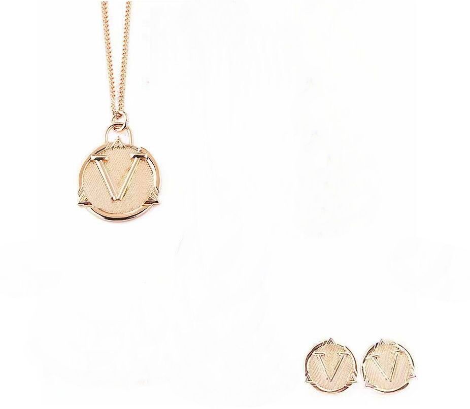 Rose gouden ketting + oorbellen