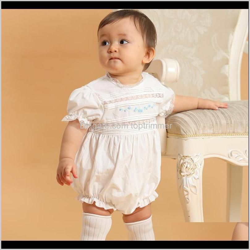 JumpsuitsRomers Ropa bebé, niños maternidad entrega entrega 2021 bebé boutique blanco mameluco hecho a mano
